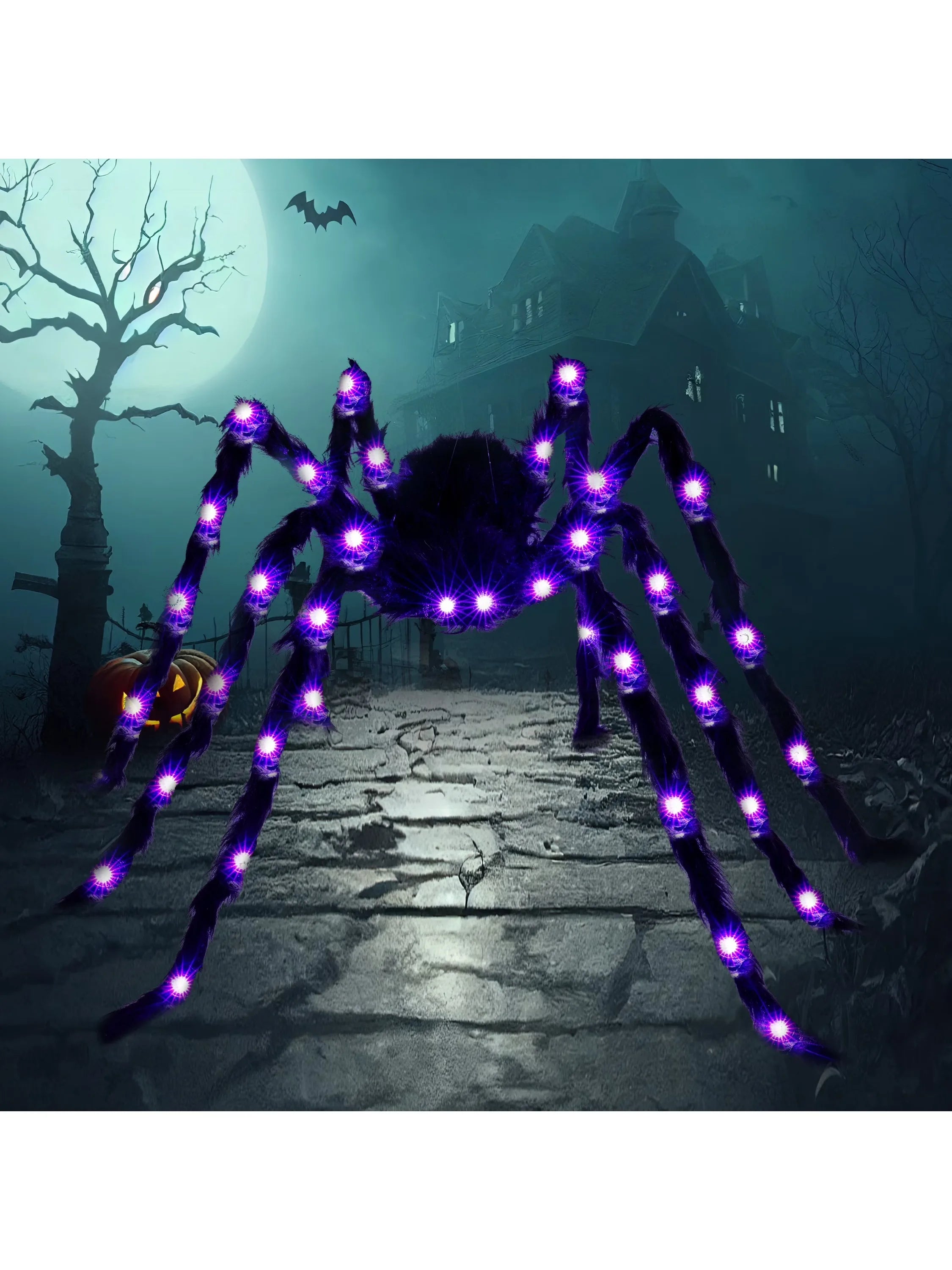 5 ft Light Up Giant Spider Halloween Decorations