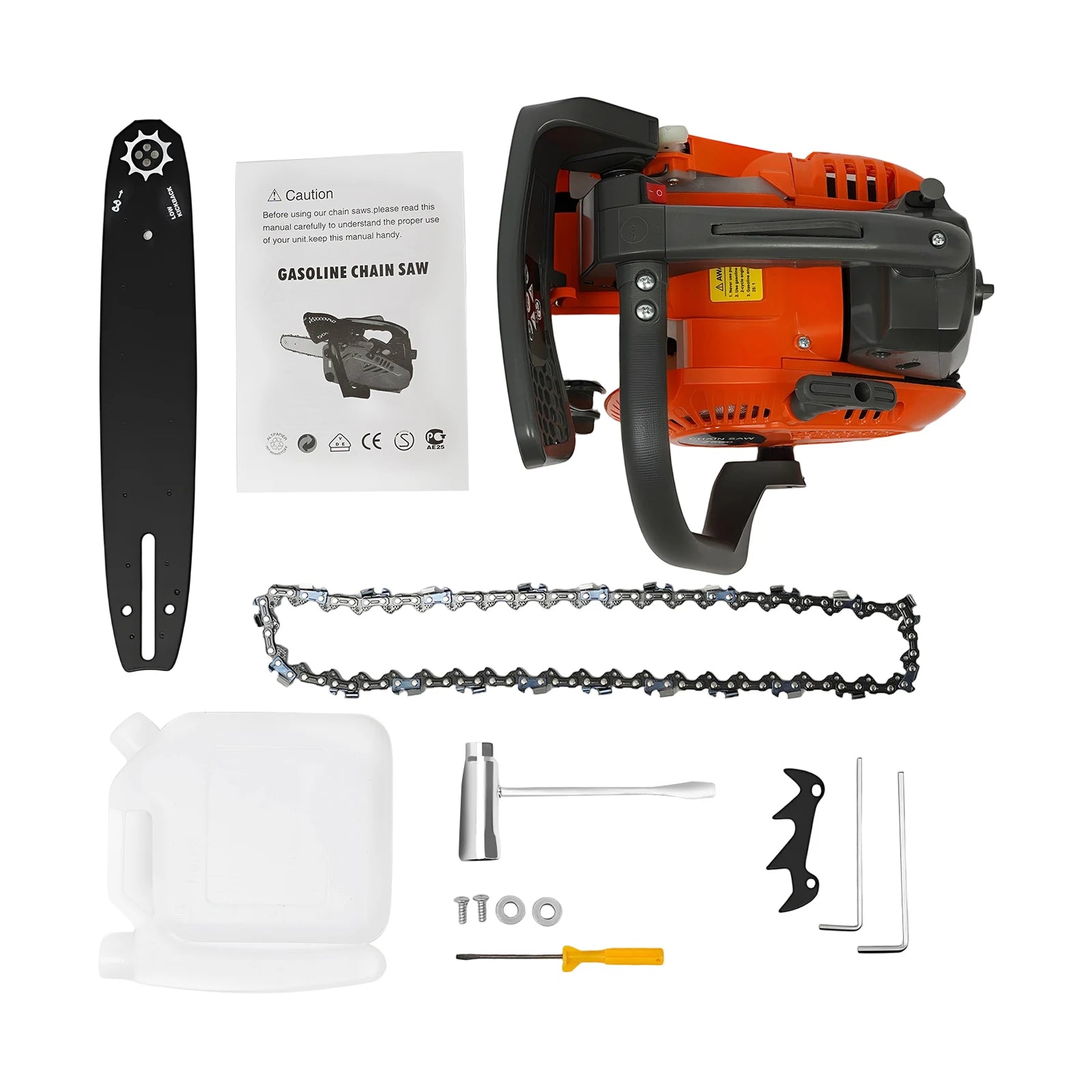 25.4cc Top Handle Chainsaw, 2-Stroke Engine