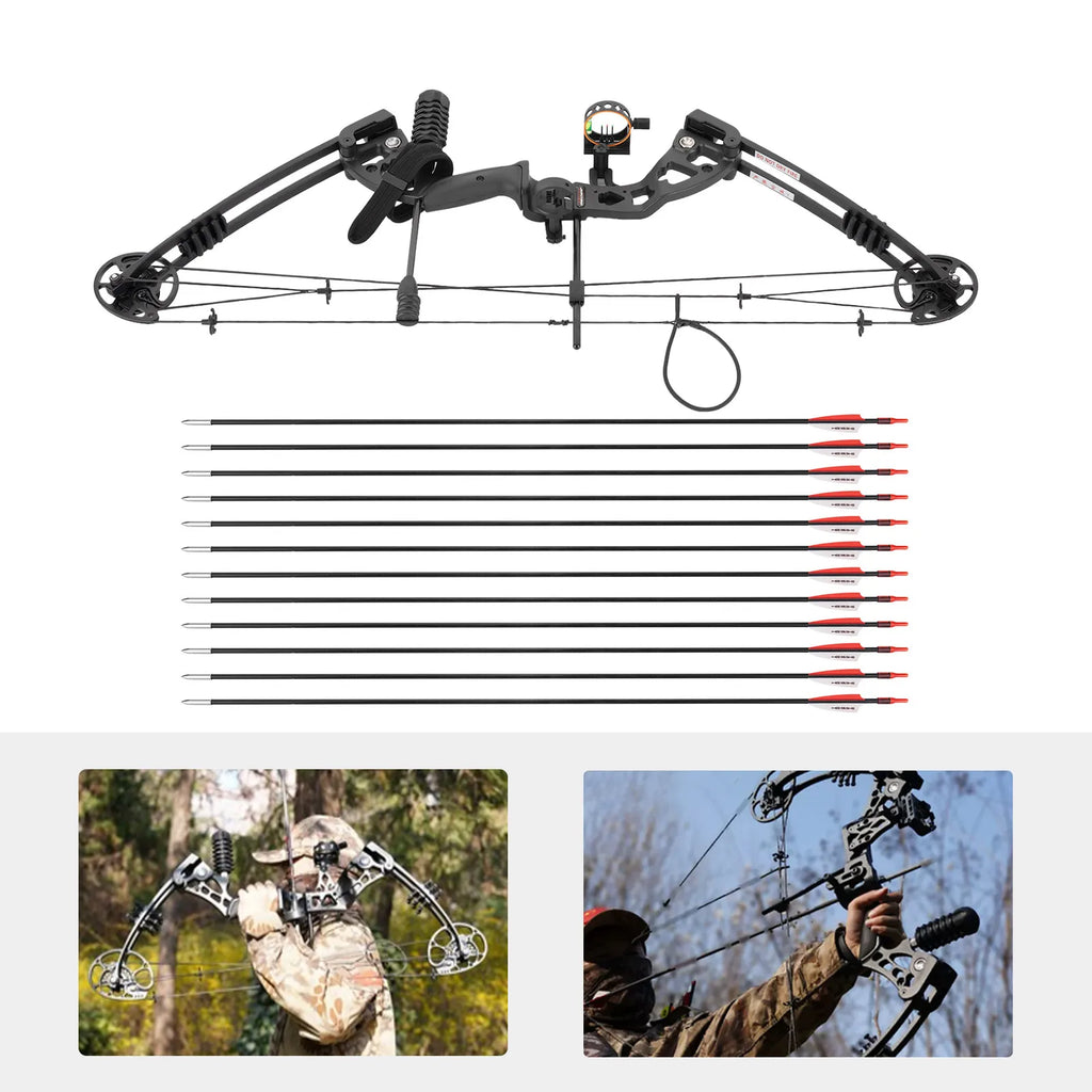 Right Hand Archery Compound Bows Draw Weight 30-55lbs,Adjustable for Adults and Beginners 310fps