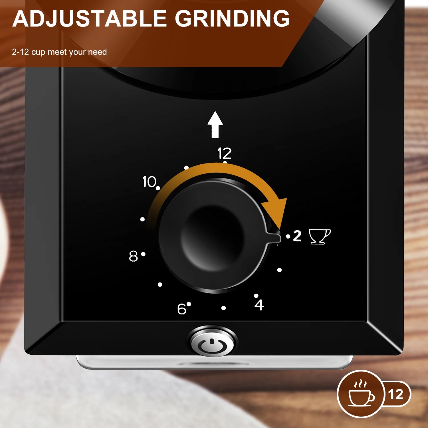 Electric Coffee Bean Grinder With 28 Adjustable Gears