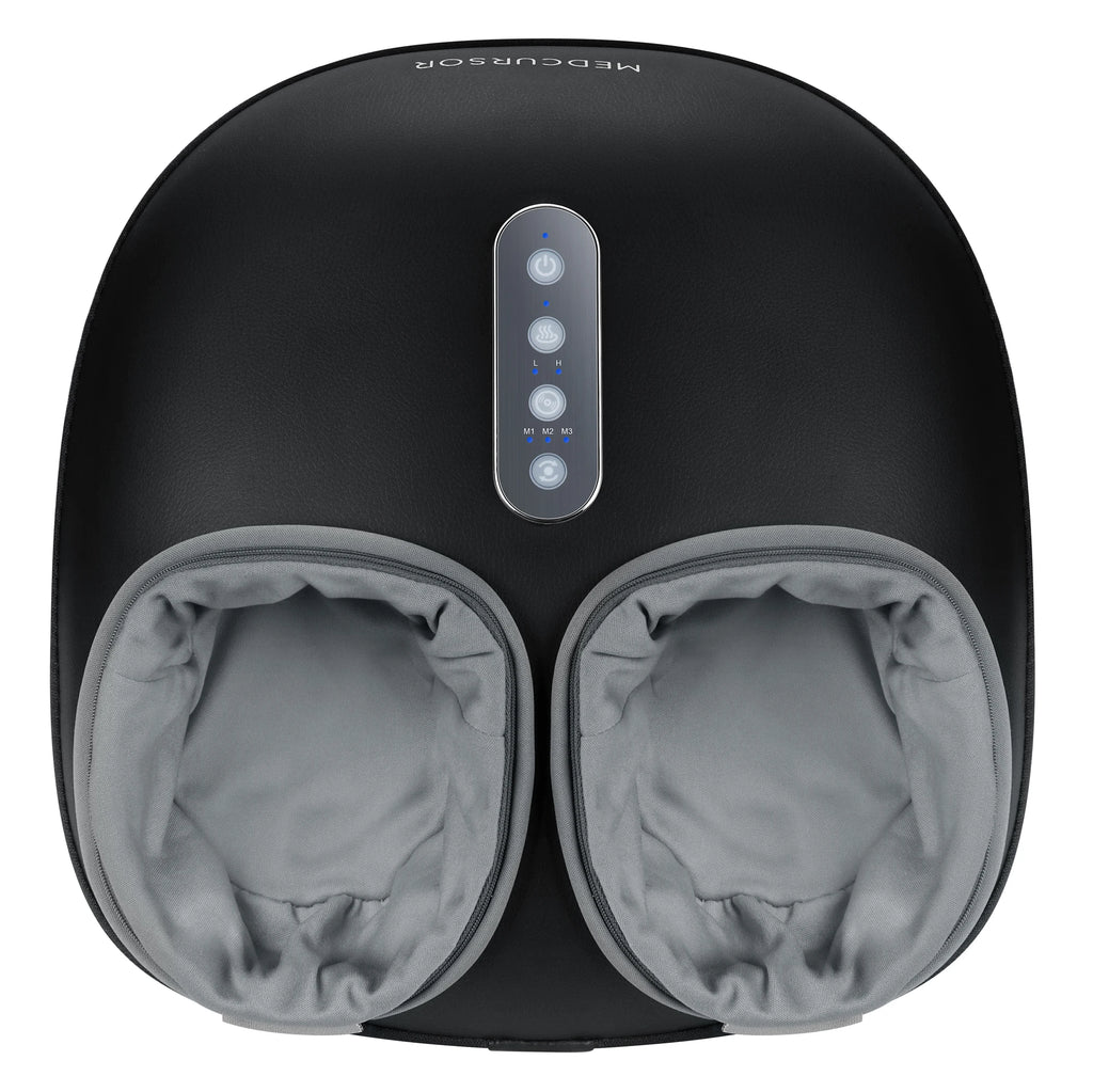 Foot Massager Machine with Heat Roller Muscle Relaxation Pain Relief Electric Fully Wrapped Foot Massage