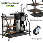 Multifunctional Rolling Shelf Metal Organizer Rack with Wheels