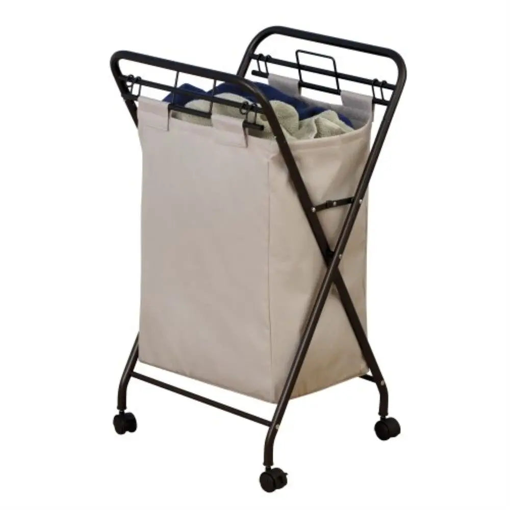 7172 Rolling Laundry Hamper with HeavyDuty Canvas Bag