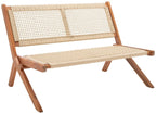 Natural Wood & Rope Foldable Bench Outdoor Patio Garden 48in, Customized