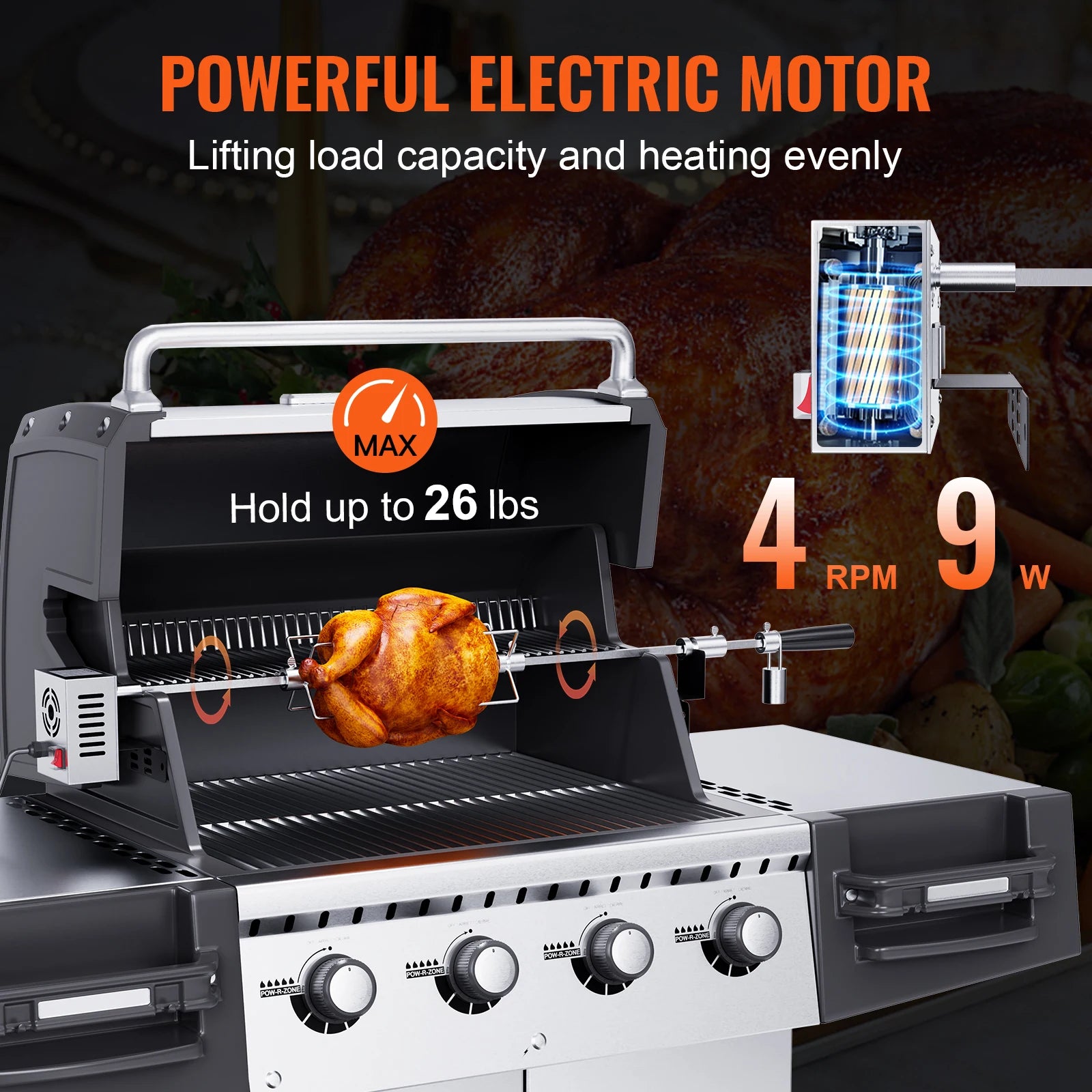 Universal Grill Rotisserie Kit