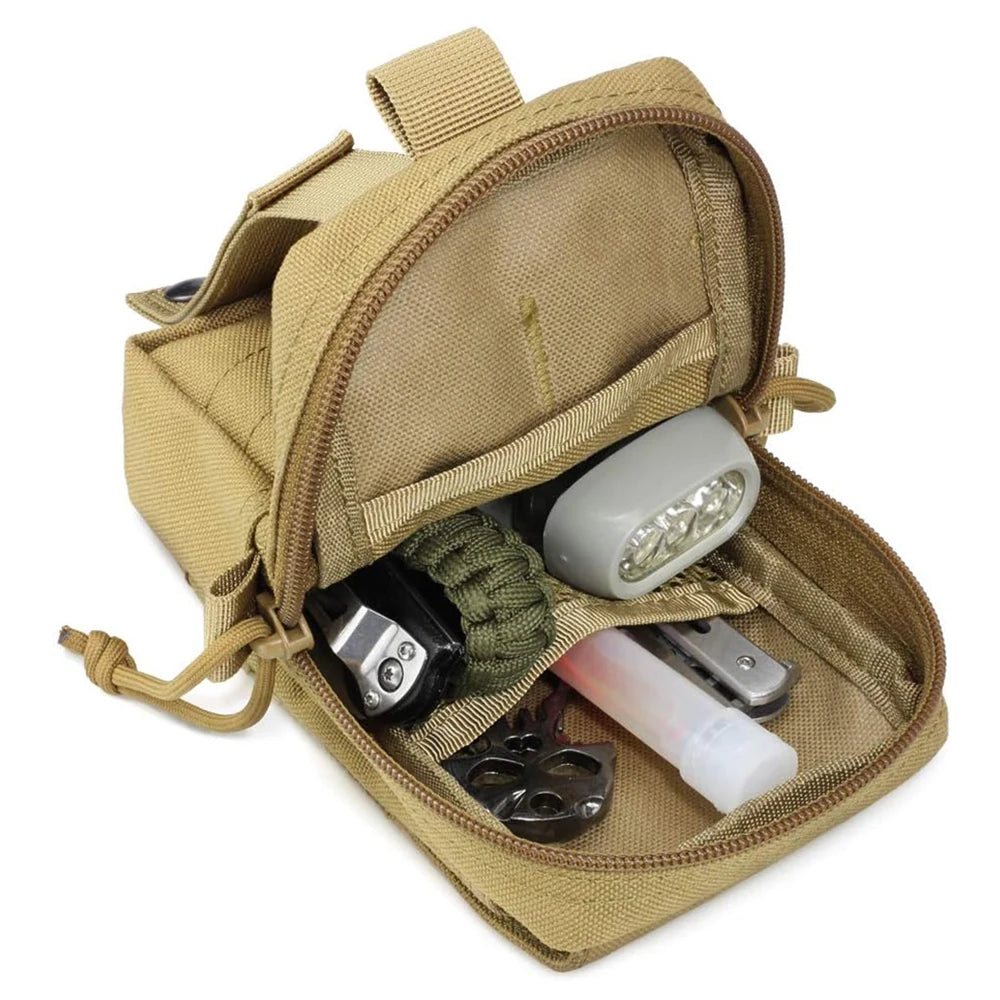 Set Molle Pouches Belt Attaching on Harness