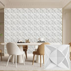 30 pack 3D wall panel. PVC flower textured wall panels. 11.8x11.8 Double-Sided Tape.