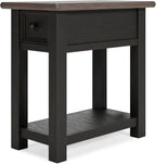 Tyler Creek Chair Side End Table, Smooth-gliding Drawer