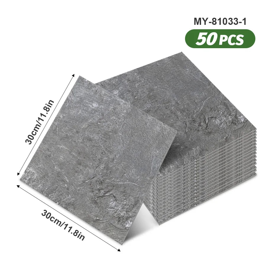 50pcs SXP Floor Sticker Peel and Stick 11.81x11.81in Self adhesive Wall Stickers Easy DIY 1.5mm thick Applies to any indoor