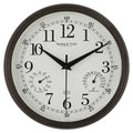8.75 Inch Antique Bronze Indoor Outdoor Wall Clock with Thermometer Hygrometer