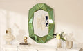 Stylish Irregular Silver Glass Wall Mirror with Beveled Diamond Edge Accents