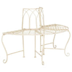 Antique White Distressed Wrought Iron 50Inch Curved Tree Bearden