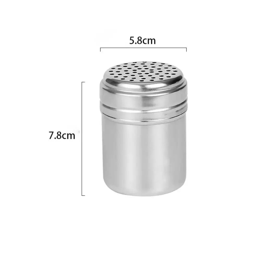 Multi-purpose Stainless Steel Seasoning Jar Salt Sugar Bottle Rotating Cover