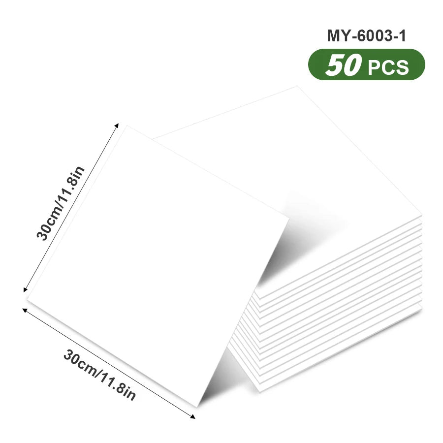 50pcs SXP Floor Sticker Peel and Stick 11.81x11.81in Self adhesive Wall Stickers Easy DIY 1.5mm thick Applies to any indoor