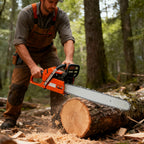 65cc 2-Cycle Gas Powered Chainsaw 24-Inch Guide Bar 3.4KW Gasoline Power