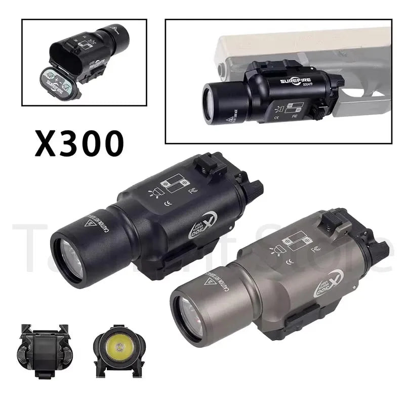 Ultra Weapons Flashlight Tactical Scout Light Airsoft Rifle 20mm Rail
