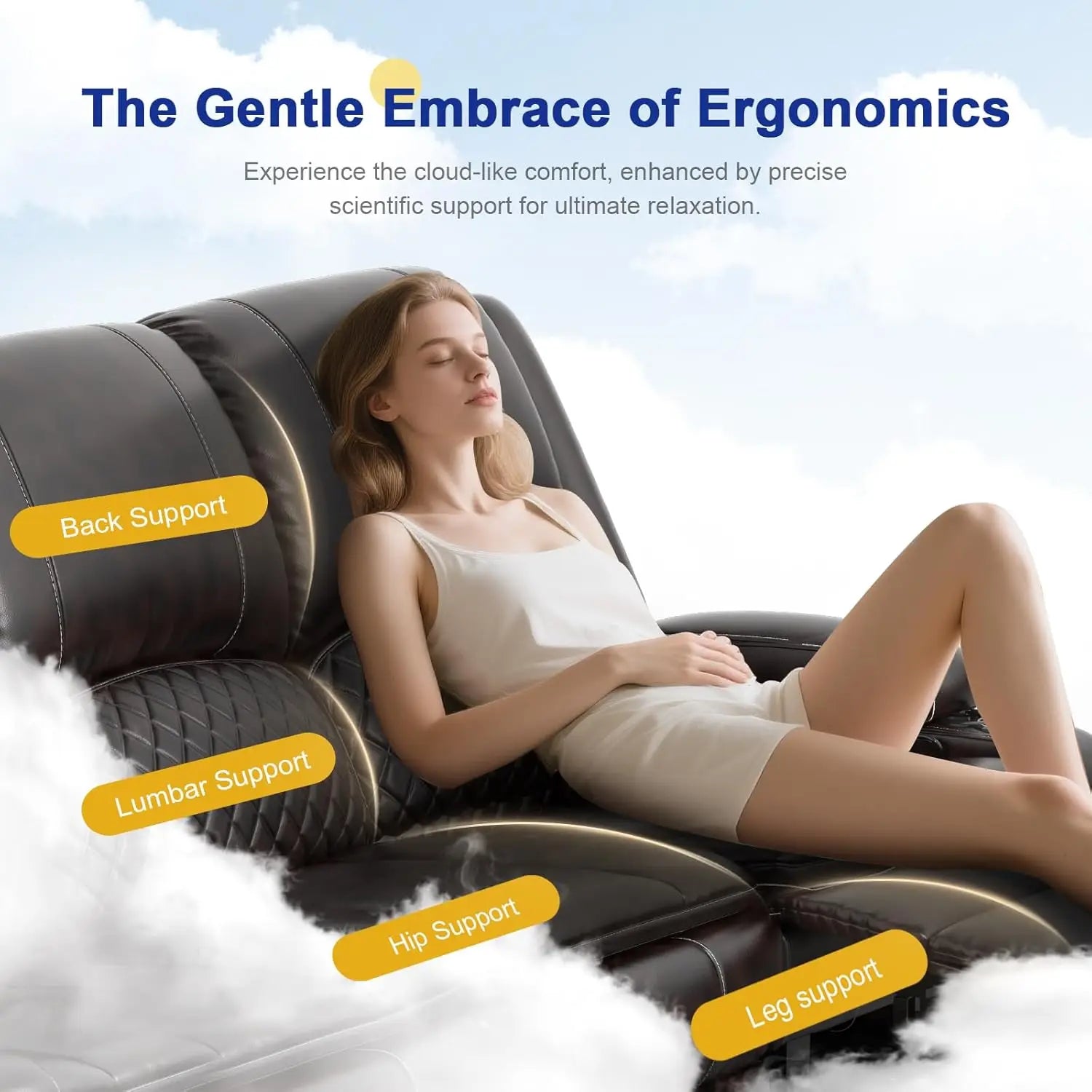 3 Seat Recliner Sofa with Console, Armrest, PU Leather, Cup Holders, USB Ports,