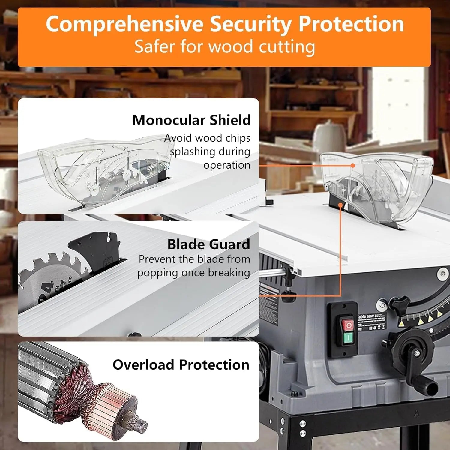 10 Inch Multifunctional Table Saw With Stand