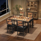 Wood Kitchen Table Chairs Set of 4 with Corner Protector,