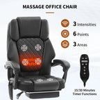Massage Office Chair with Heat 6 Vibration Points,Big and Tall Office Chair 400 lbs