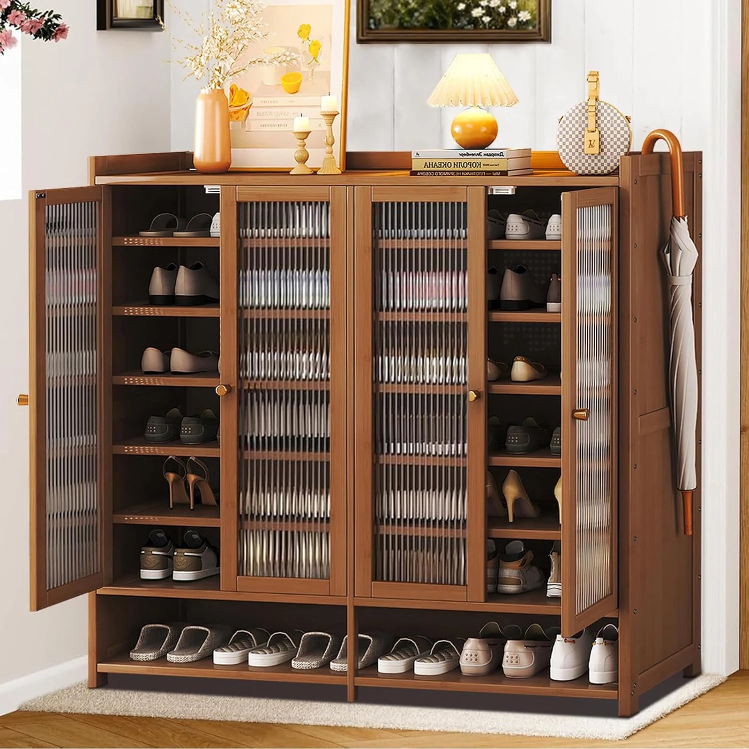 Shoe Rack for Closet, Entryway Shoe Storage Cabinet for 36-40 Pairs,