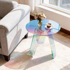 Round Iridescent Side Table