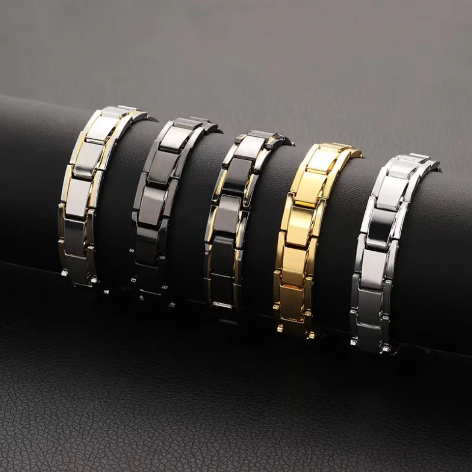 Fashion Stainless Steel Bangle Bracelet 9mm Width Italian Elastic Charm