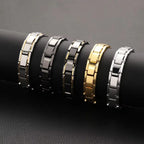 Fashion Stainless Steel Bangle Bracelet 9mm Width Italian Elastic Charm