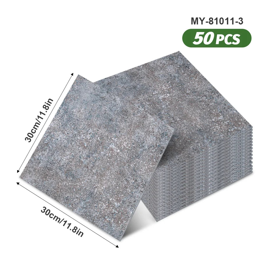 50pcs SXP Floor Sticker Peel and Stick 11.81x11.81in Self adhesive Wall Stickers Easy DIY 1.5mm thick Applies to any indoor