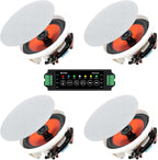 600W 2-Way Flush Mount Speakers System With Wall Amplifier Receiver