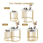 Coffee Table Set Of 2, Round Table, Morden