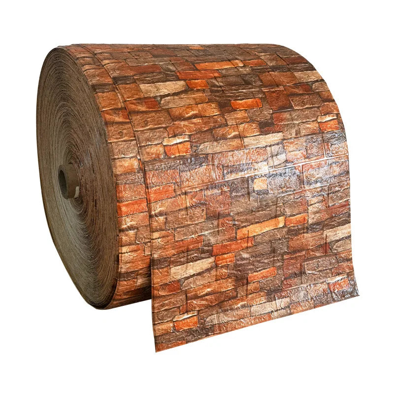 10M stickers Self-Adhesive Panels 3D Soft Crash Foam Wallpaper Imitation Brick Wall Stickers
