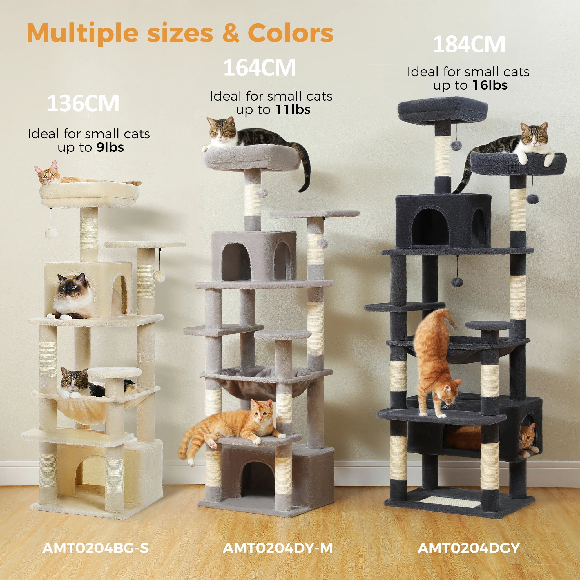 Large Cat Tree and Tower With Covered Scratching Post and much more