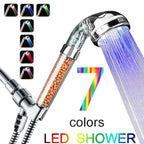 LED Shower Head with Filtration Automatic 7-color Changing Shower Head