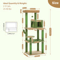 Cactus Cat Tree Tower with Plush Hammock
