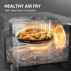 TOSHIBA Microwave Oven Air Fryer Combo 1.0 cu.ft - Inverter, Convection, Broil, Humidity Sensor, Mute, 27 Auto Menus