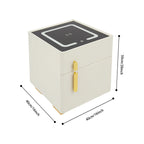 Smart Nightstand w/ Drawer & Safe Wireless Charging