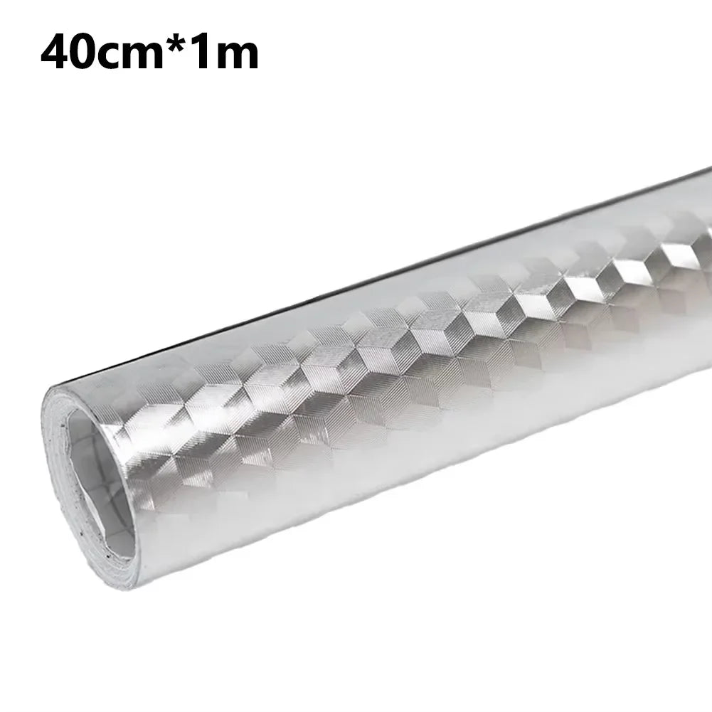 5/2/1M Modern Kitchen Oil-proof Self Adhesives Stickers High-temperature Aluminum Foil Gas Stove Cabinet Contact Sticke