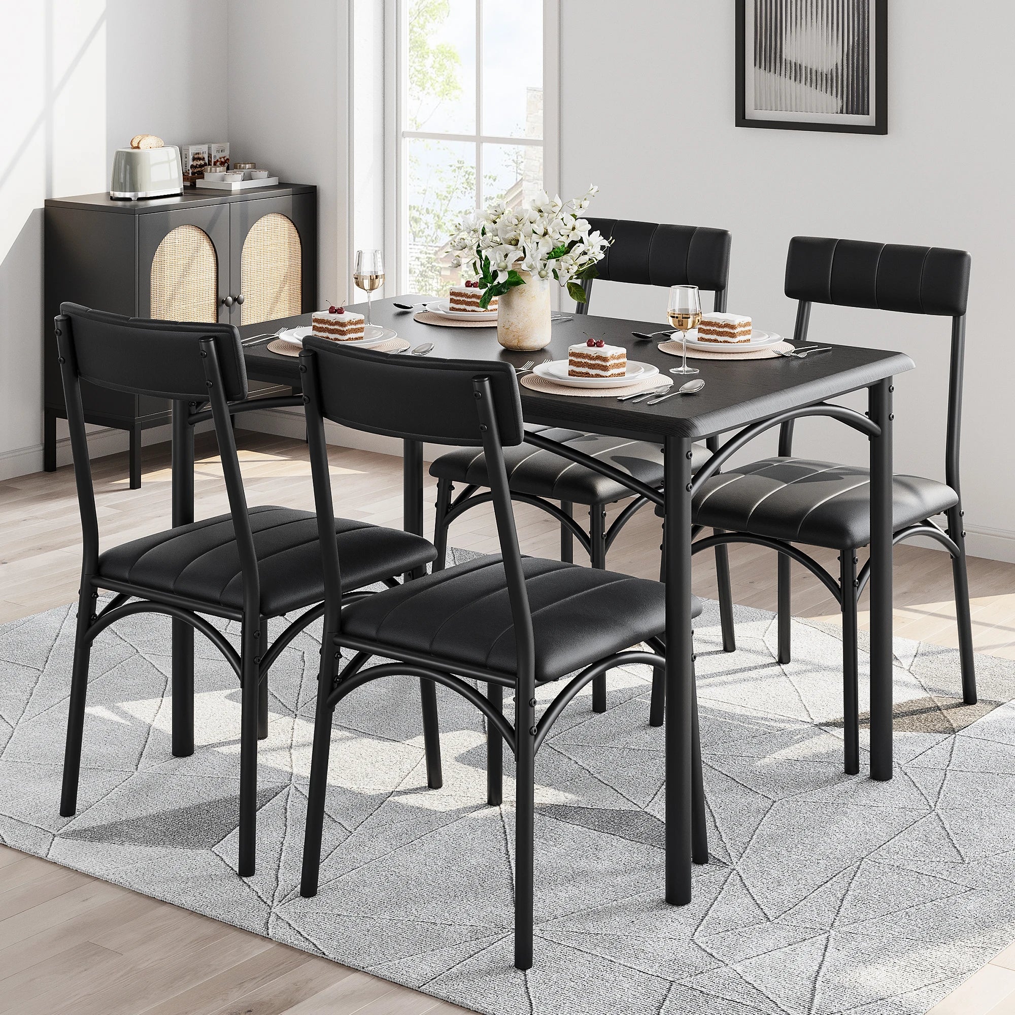 5-Piece Dining Table Set for 4,