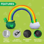 14ft Long 10 FT Tall St Patrick Inflatable Rainbow Arch with LED Lights