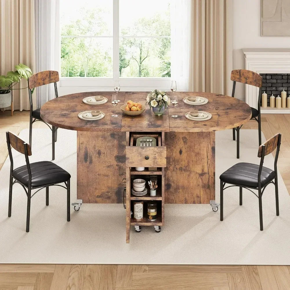 Compact 4-Person Folding Dining Set: