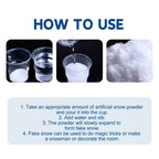 Artificial Snow Powder Fake Snowflakes Winter Christmas Scene Layout Window Display Indoor Photo Props Festival