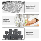 Irregular Large Crush Diamond Mirrored Wall Clock