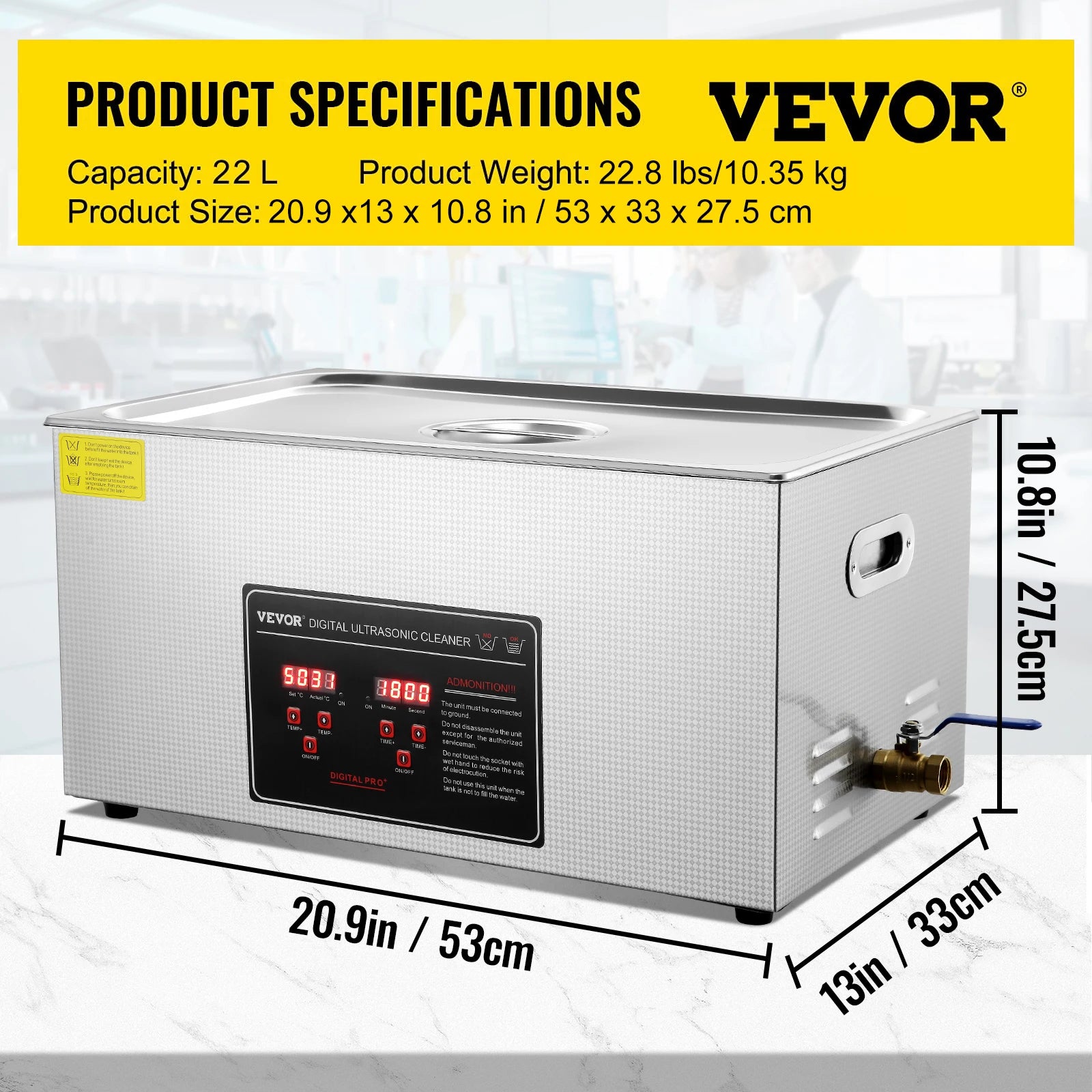 2L 3L 6L 10L 22L 30L Ultrasonic Cleaner Stainless Steel