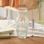 Handmade Carved Glass Vase - Hydroponic Planter for Home/Office Gothic Decor, Mini Plant Lover Gift