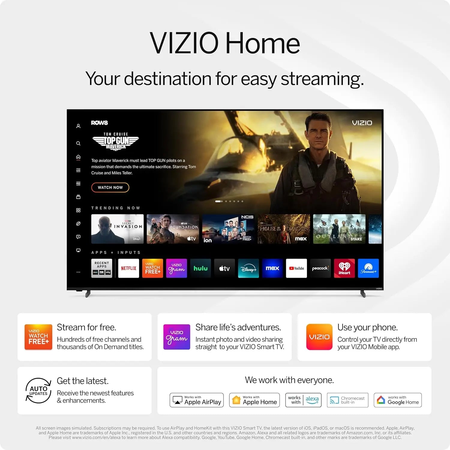 32-Inch HD 720p Smart LED TV with WiFi,