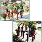 Wrap Around Tree Bench, Outdoor Curved Wooden Seat Semicircular Backrest Design for Gardens Patios Backyards Lawn