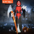 12 FT Halloween Giant Grim Reaper with Built-in LEDs