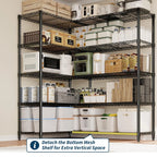 Heavy Duty Storage Shelves 4/5 Tiers Metal Shelving Unit Adjustable