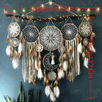 5-piece large Dream Catcher, Handcrafted Moon Dream Chaser,
